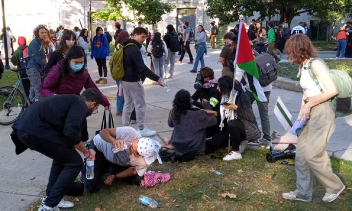 تحرك طلابي داعم لفلسطين ينتهي بالارتباك والاستهداف