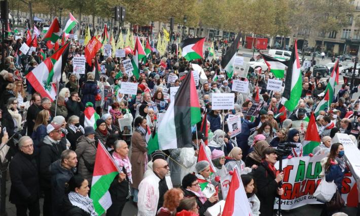 مظاهرة لدعم فلسطين