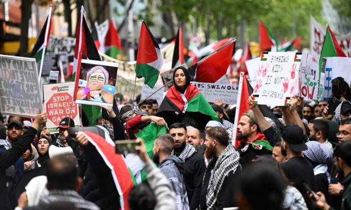 مظاهرة داعمة لفلسطين