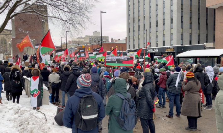 تحرك داعم لفلسطين في كندا