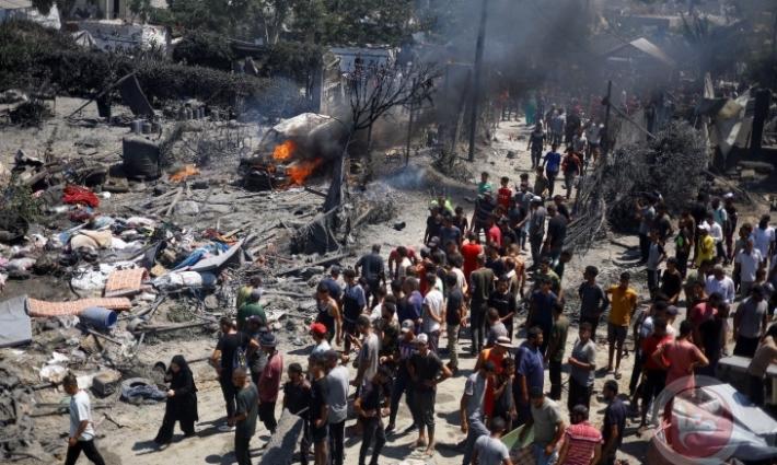 مشهد من مجزرة في غزة