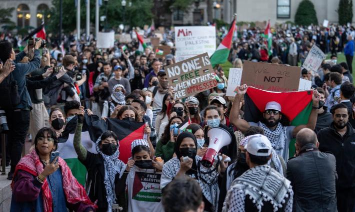 مظاهرة طلابية داعمة لفلسطين