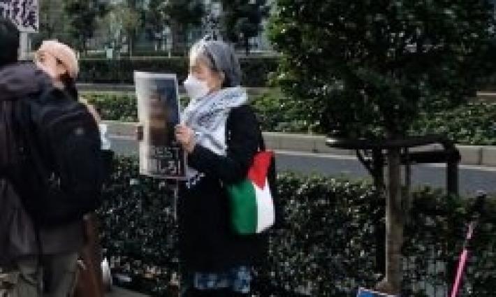 احتجاج في طوكيو أمام شركة داعمة للاحتلال