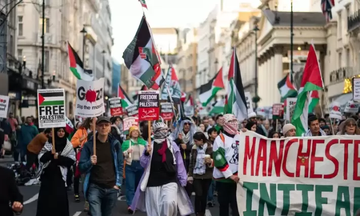 مظاهرة داعمة لفلسطين