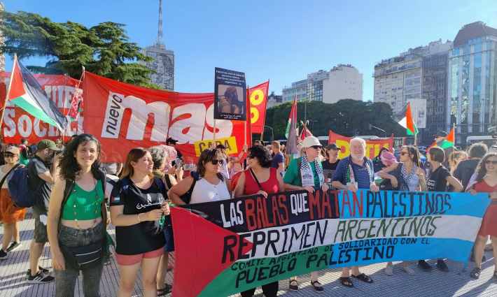 وقفة داعمة لفلسطين في الأرجنتين
