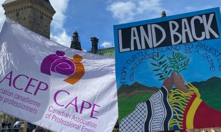 لافتات داعمة لفلسطين