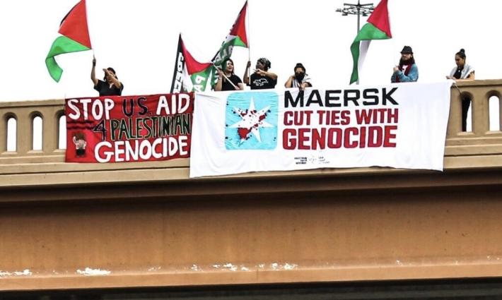 احتجاج في واشنطن ونيوجيرسي على تواطؤ شركة "ميرسك"