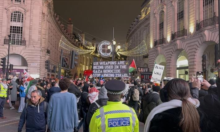 مظاهرة داعمة لفلسطين في لندن