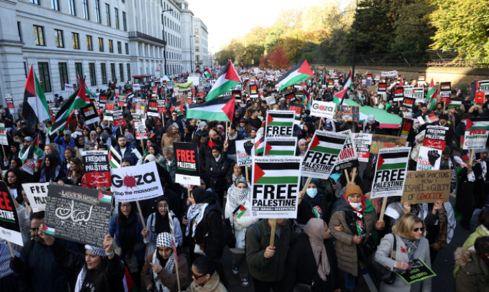 مظاهرة داعمة لفلسطين