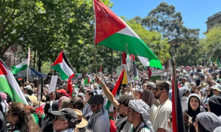 مظاهرة أسترالية داعمة لفلسطين