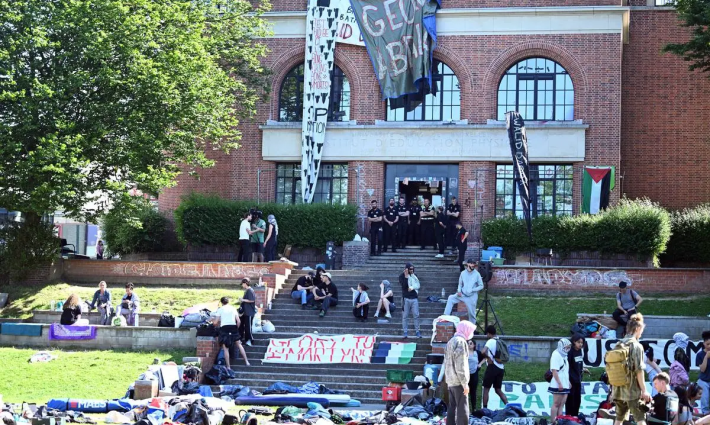 تضامن طلابي مع فلسطين في بلجيكا