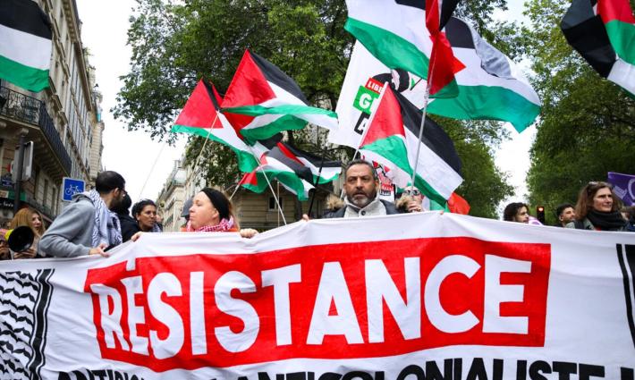 احتجاج فرنسي داعم لفلسطين