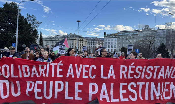 مظاهرة داعمة لفلسطين في جنيف