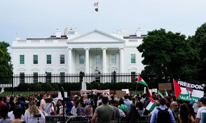 مظاهرة أمام البيت الأبيض دعمًا لفلسطين