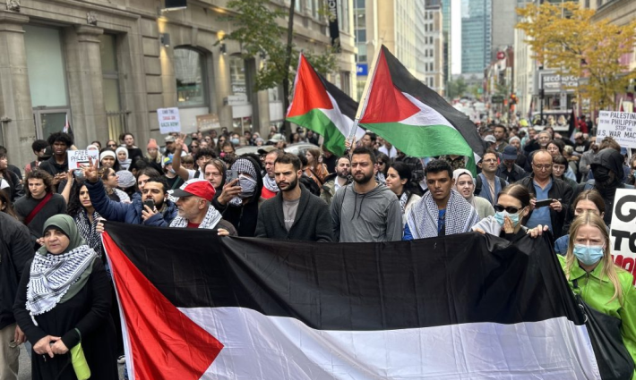 مظاهرة داعمة لفلسطين