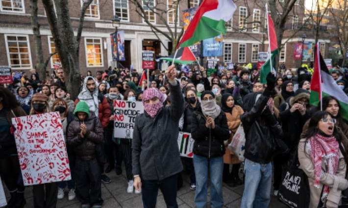 مظاهرة داعمة لفلسطين في لندن