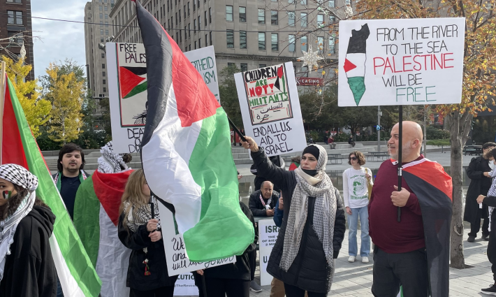 احتجاج أمريكي داعم لفلسطين