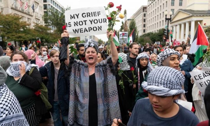 احتجاج أيرلندي داعم لفلسطين