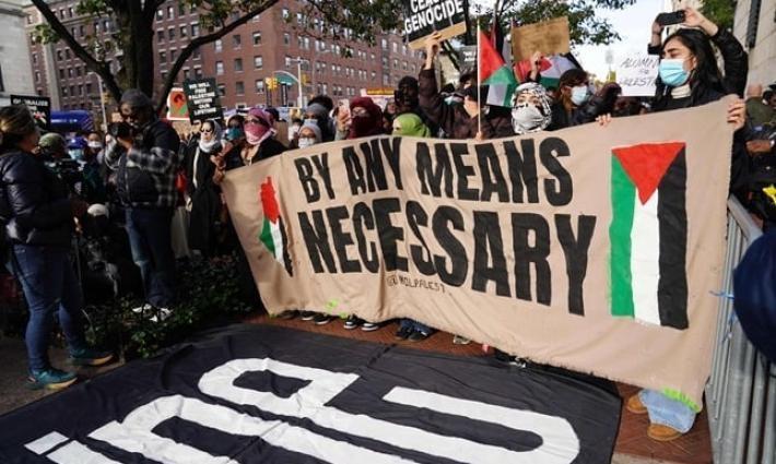 مظاهرة طلابية داعمة لفلسطين