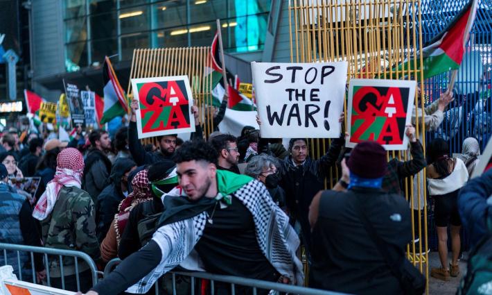 احتجاج داعم لفلسطين لطلاب نيويورك