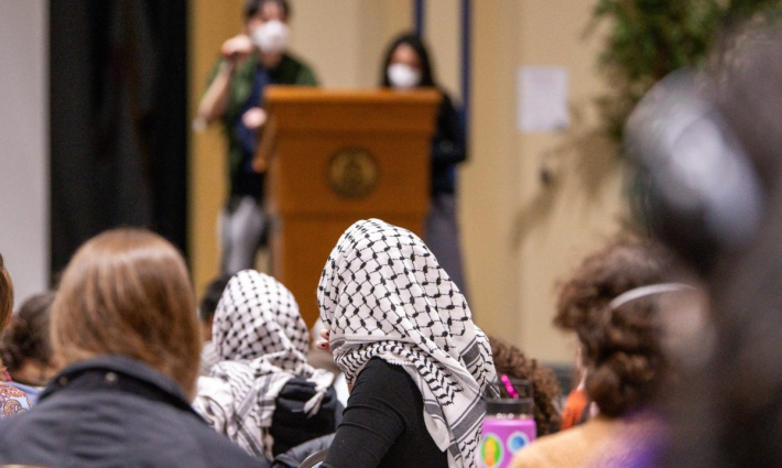 متضامنون مع فلسطين يشاركون باجتماع