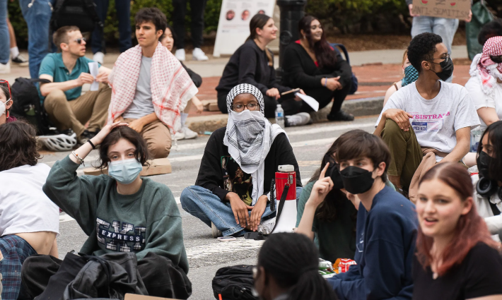 احتجاج تضامن مع فلسطين لطلاب ماساتشوستس