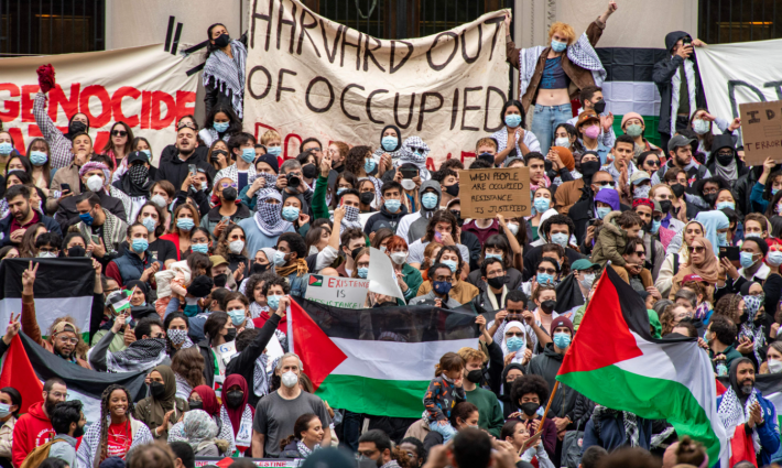 مظاهرة داعمة لفلسطين في جامعة هارفارد