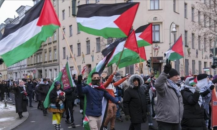 مظاهرة داعمة لفلسطين في ألمانيا