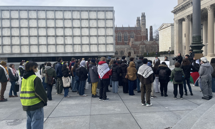 احتجاج داعم لفلسطين في كلية ييل