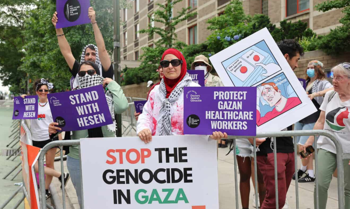 وقفة احتجاجية لدعم فلسطين في نيويورك