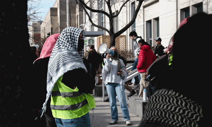 احتجاج داعم لفلسطين