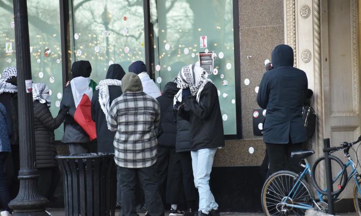 احتجاج داعم لفلسطين لطلاب إيميرسون