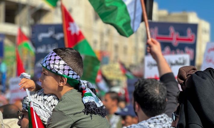 مظاهرة عربية دعمًا لفلسطين وتنديدًا بخطة ترامب_