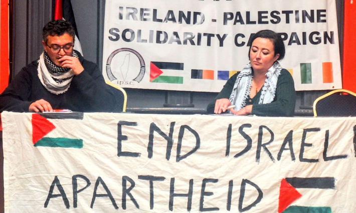 محاضران في ندوة داعمة لفلسطين