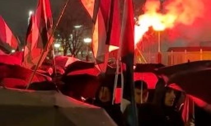 احتجاج ضد فريق مكابي تل أبيب في إسبانيا