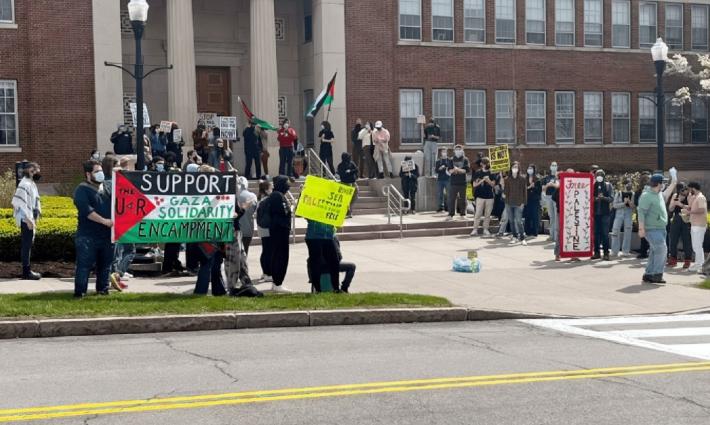 احتجاج لدعم فلسطين في روتشستر_