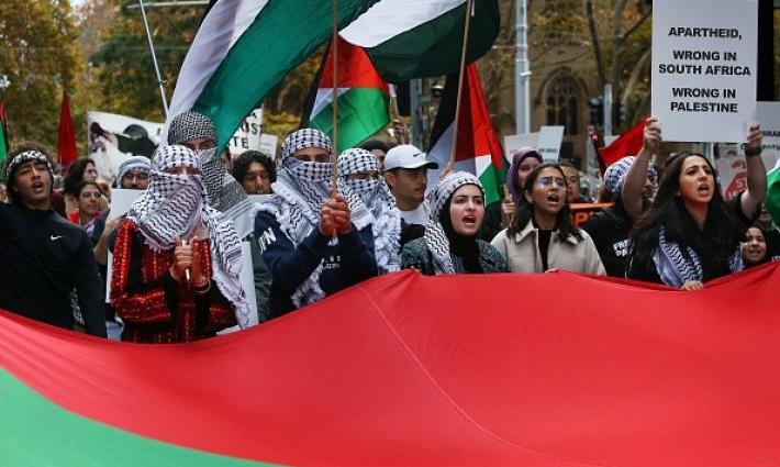 مظاهرة استرالية داعمة لفلسطين