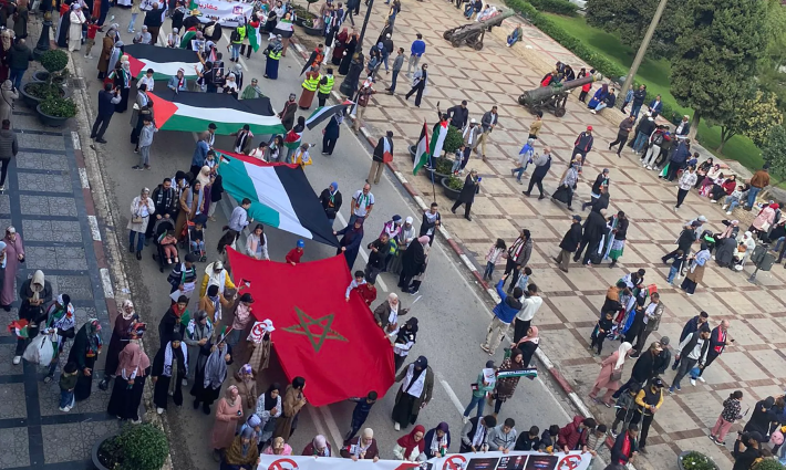 مظاهرة مغربية داعمة لفلسطين
