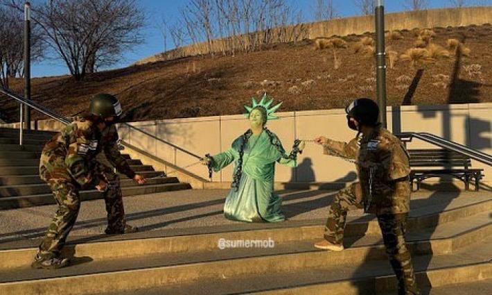 عرض رمزي في واشنطن لتسليط الضوء على فلسطين