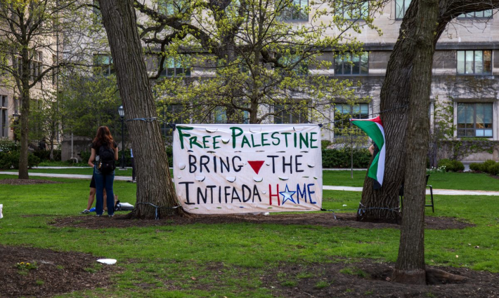 في الذكرى الأولى.. لاعتصامهم طلاب جامعة شيكاغو يجددون احتجاجهم دعمًا لفلسطين