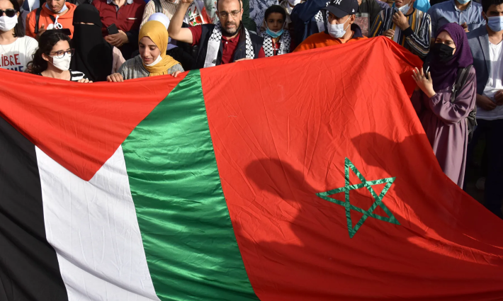 تضامن شعبي مستمر.. مظاهرة مغربية تطالب بوقف الإبادة والتجويع بغزة