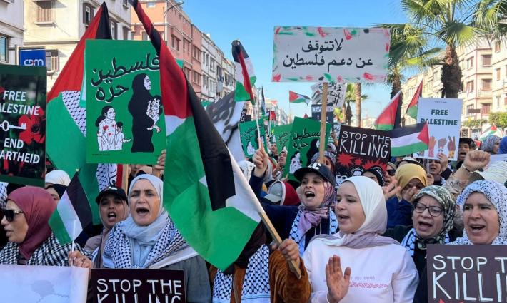 في المغرب.. وقفة تضامنية تحذر من تدهور الوضع الإنساني بغزة