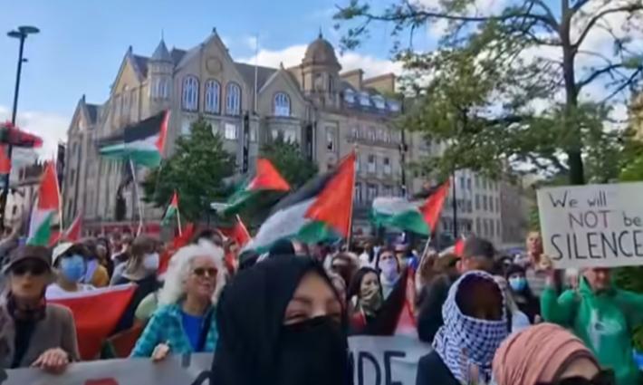 “وقفة داعمة لحركة فلسطين في “شيفلد